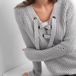 Gap Lace Up Sweater